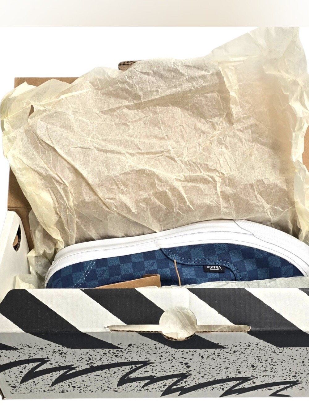 Vans Vault OG Authentic LX Checkerboard Navy Size 9.5 Men / 11 Women VN0A5FBDNVY - Picture 11 of 16